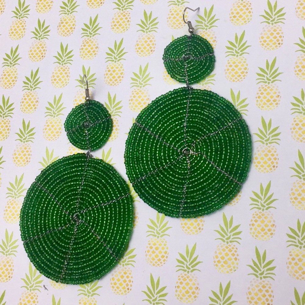 Hand Beaded African earrings